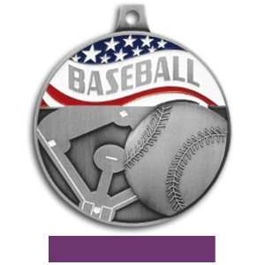  Hasty Awards 2.25 Americana Custom Baseball Medals SILVER 