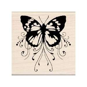  BUTTERFLY SCRAPBOOKING WOOD MOUNTED RUBBER STAMP Arts 