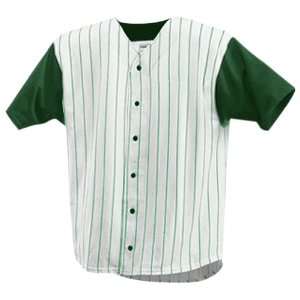  Badger Pinstripe Custom Baseball Jerseys WHITE/FOREST AXL 