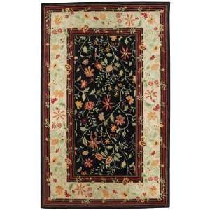   Floral Rug with Ivory Floral Border 8.00 x 11.00.