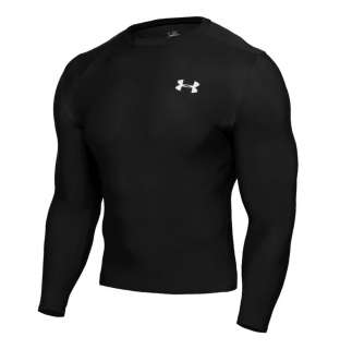 Under Armour Mens Heat Gear Long Sleeve Compression T Shirt Black 