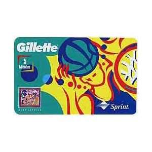Collectible Phone Card: 5m Gillette 1995: Torso Dunk (Green at Left 