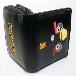    Black Angry Bird, Embroidery Wallet. Zipper Wallet.: Toys & Games