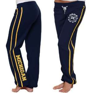  Michigan Wolverines Womens School Daze Pants   Navy Blue 