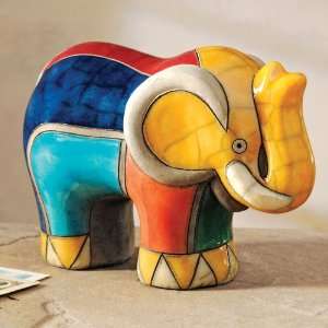    National Geographic South African Raku Elephant: Home & Kitchen