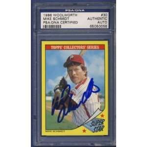  1986 Topps MIKE SCHMIDT Auto/Signed Card PSA/DNA: Sports 