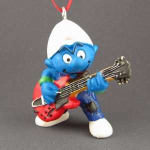  Lead Guitar Rock N Roll Smurf Ornament   Great for Holiday 