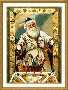 Victorian Father Christmas Santa Claus #15 Counted Cross Stitch Chart 