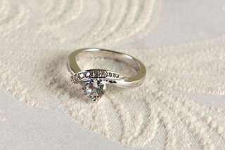 title  Beauty Cut Eye White Gold 14K WGP engagement ring