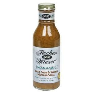 Fischer & Wieser, Sauce Mustard Sweet Sour Sm, 15.75 Ounce (6 Pack 