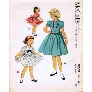   9270 Sewing Pattern Girls Dress Size 10: Arts, Crafts & Sewing