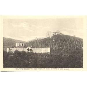  1920s Vintage Postcard Santuario di Graglia and San Carlo 