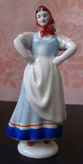 1949 Dancing Young Kolkhoz Girl Lomonosov Russia Russian Porcelain 