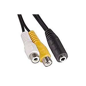   Stereo Female to 2 x RCA Audio and Video Female Extension Audio Cable