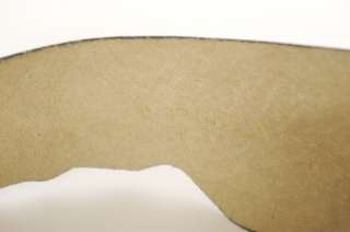 RUZA  Gorgeous Beige Leather Wide Asymmetric Belt, Size 30