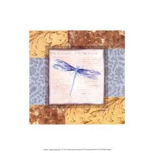  Collaged Dragonflies V Poster by Linda Grayson (9.50 x 13 