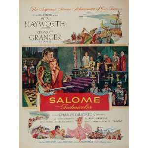 1953 Movie Ad Salome Rita Hayworth Stewart Granger   Original Print Ad