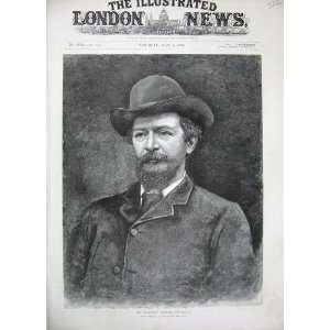  Portrait Mr Algernon Charles Swinburne Man Print 1894 