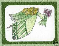 LOCKHART STAMP COMPANY Rubber Stamps Gardening Angel  