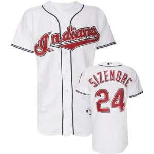   Sizemore White Majestic MLB Home Authentic Cleveland Indians Jersey