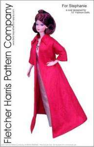 Coat Pattern for 12 Fashion Dolls Fletcher Royalty  