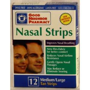  GNP Nasal Strips (12 M/L Tan Strips): Health & Personal 