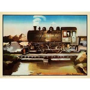 1939 Print Dinkey Globe Iron Saalburg Locomotive Railway Jackson Fred 