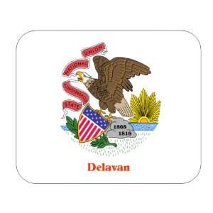  US State Flag   Delavan, Illinois (IL) Mouse Pad 