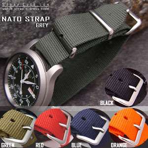 20mm Nato Polished watch band,strap, 6 Colors selection  