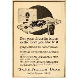  1917 Vintage Ad Swifts Premium Bacon Strip Slices Jar 