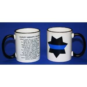 Deputy Sheriffs Prayer   7 Point Star Coffee Mug