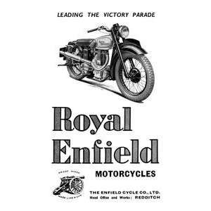  Paper poster printed on 12 x 18 stock. Royal Enfield 
