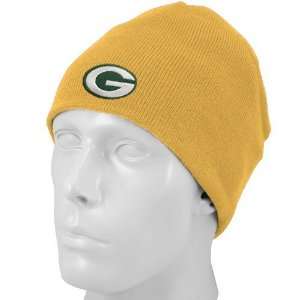   Green Bay Packers Gold Basic Logo Knit Beanie: Sports & Outdoors