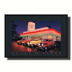  Route 66 Diner Neon Poster Sign: Home & Kitchen