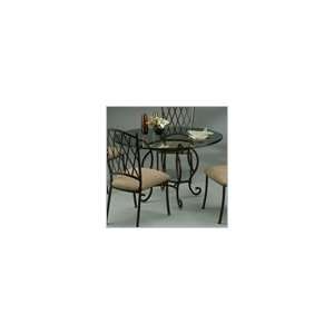  Rust Pastel Furniture Contemporary 48 Round Glass Casual Dining Table