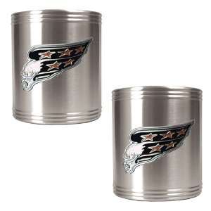  Washington Capitals NHL 2pc Stainless Steel Can Holder Set 