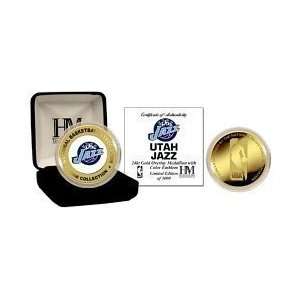  UTAH JAZZ 24KT Gold and Color Team Logo Coin Sports 