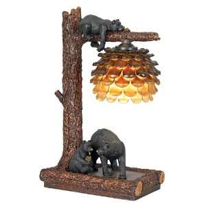  Playful Bears and Honey Bee Hive Accent Table Lamp