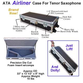 TENOR SAXOPHONE ATA AIRLINER CASE w/WHEELS   NEW!  