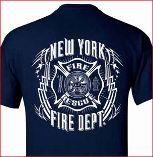 New York Fire Department T shirt Tribal M L XL 2XL 3XL 4XL   Short 