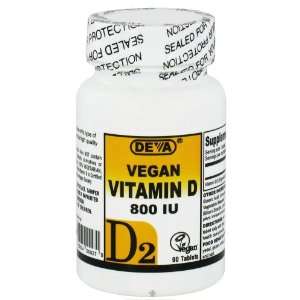 Deva Nutritional Vegan Vitamin D 800IU 90 Tablets Health 