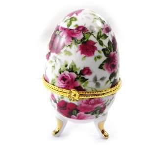  Porcelain egg Romantisme pink white. Jewelry