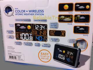   TECHNOLOGY COLOR WIRELESS DIGITAL ATOMIC CLOCK WEATHER STATION  