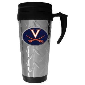Virginia Cavaliers NCAA Team Logo Diamond Plate Travel Mug:  