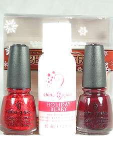China Glaze Polish Holiday 2011 BERRY SWEET Ring In The Red Velvet Bow 