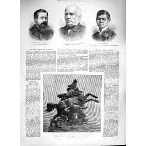 1888 MODEL GROUP HORSES BILLING BLOUNT CHAN TOON 