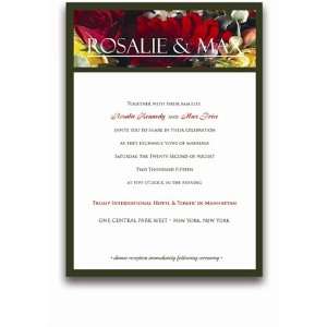  Wedding Invitations   Red Spring Bouquet Too