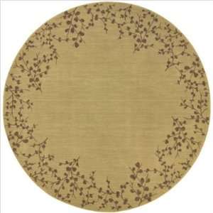   Floral Trim Traditional Round Rug Size 78 Round