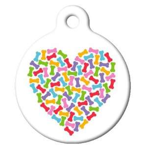  Dog Tag Art Custom Pet ID Tag for Dogs   Heart of Bones   Small 