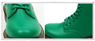 Womens Green Military Combat Zipper Boots Shoes US6~8.5  